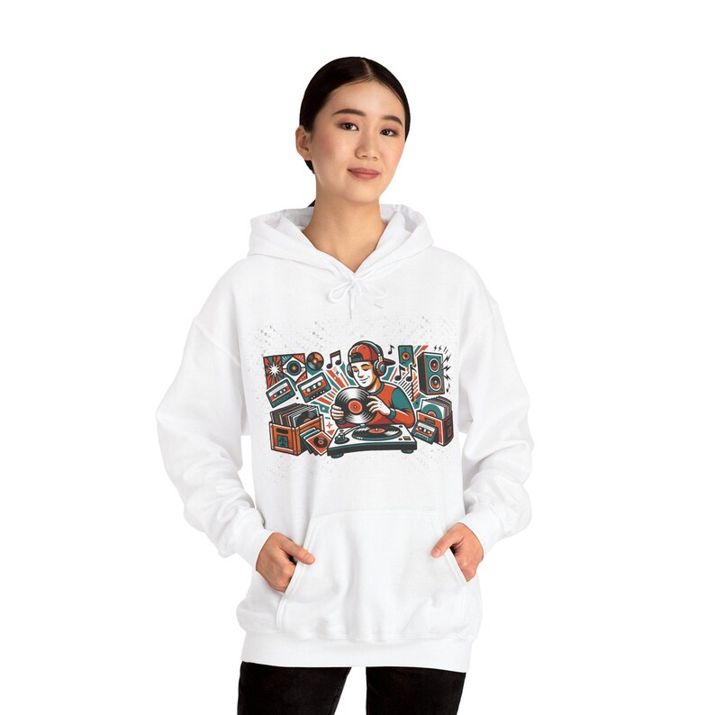 Retro Vinyl Record Music Lover - Hoodie image 5
