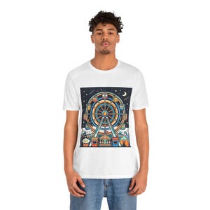 Carnival Ferris Wheel Night Lights - Tshirt image 6