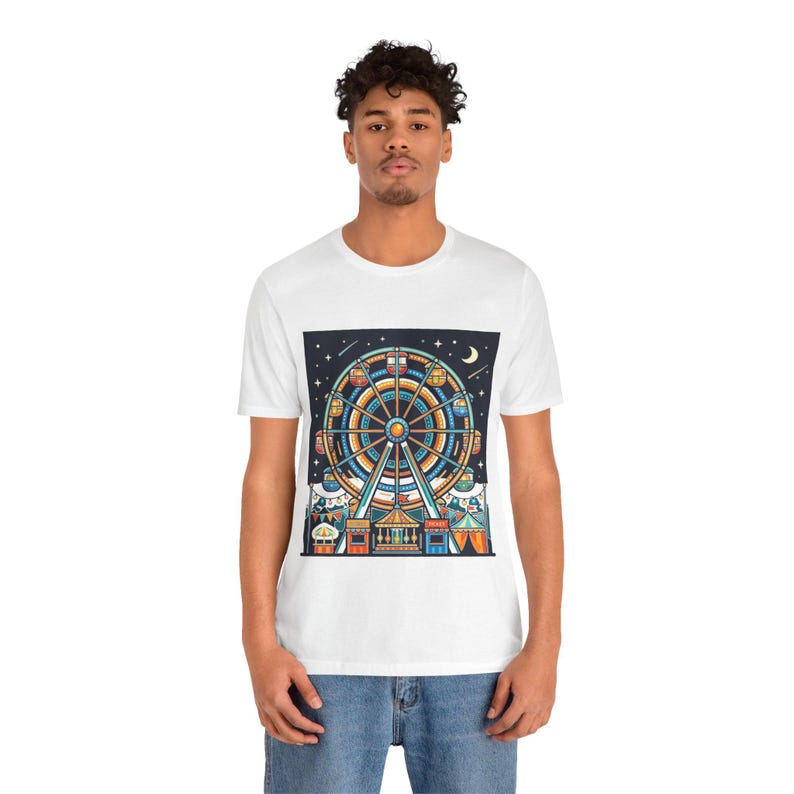 Carnival Ferris Wheel Night Lights - Tshirt image 6