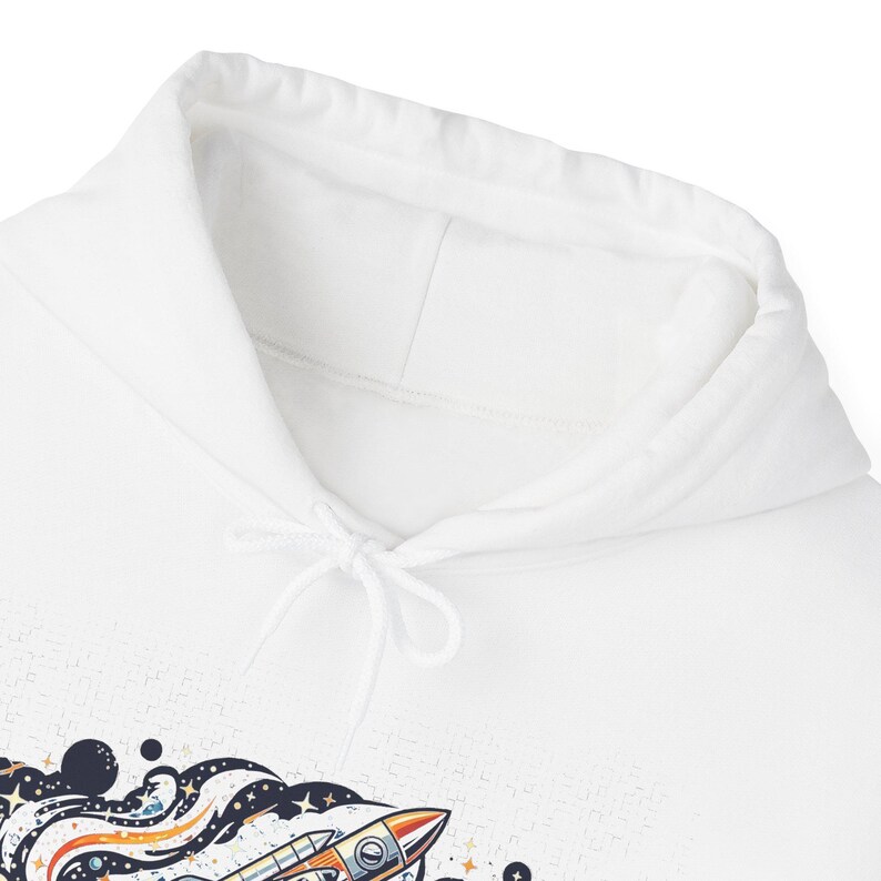 Space Rocket Launching Stars - Hoodie image 3