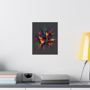 Abstract Color Splash Poster, Modern Wall Art Print, Vibrant Colorful Decor image 8