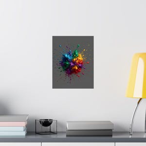 Abstract Color Splash Poster, Modern Wall Art, Vibrant Colorful Painting Print, Contemporary Living Room Decor, Color Bu 画像 8