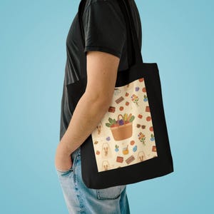 Farmers Market Tote Bag | Canvas Grocery Reusable Shopping Bag | Farmers Market Vibes | Eco-Friendly Produce Bag afbeelding 3