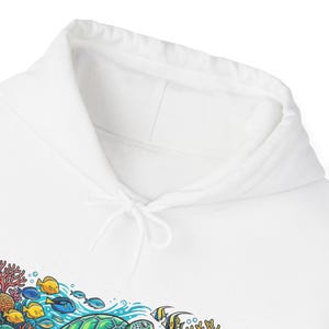 Tropical Sea Turtle Coral Reef - Hoodie imagen 3