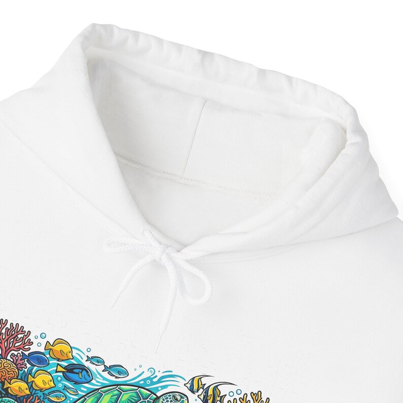 Tropical Sea Turtle Coral Reef - Hoodie imagen 3