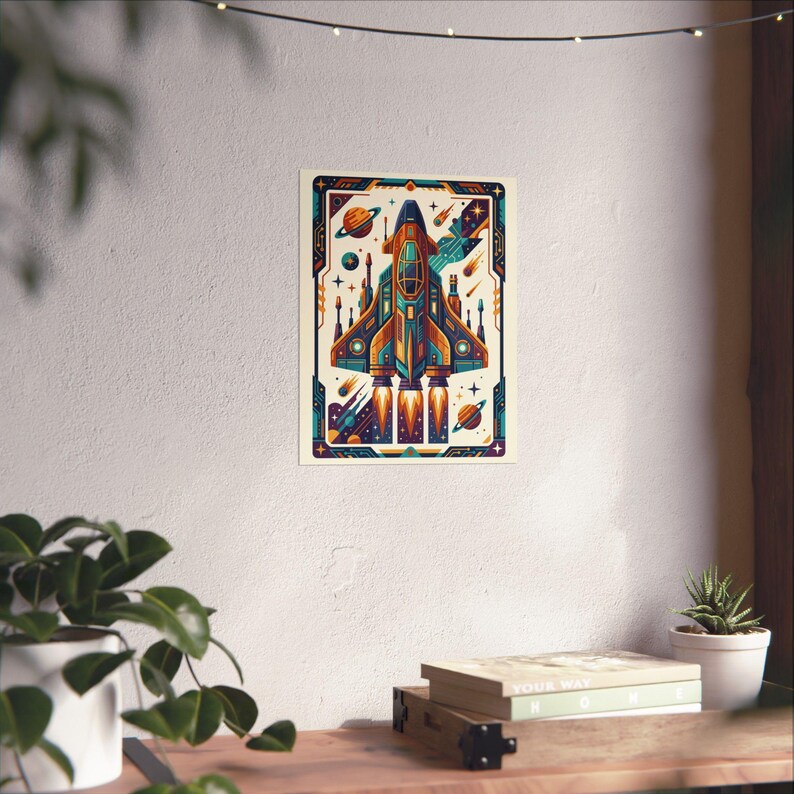Retro Arcade Spaceship - Poster imagen 6