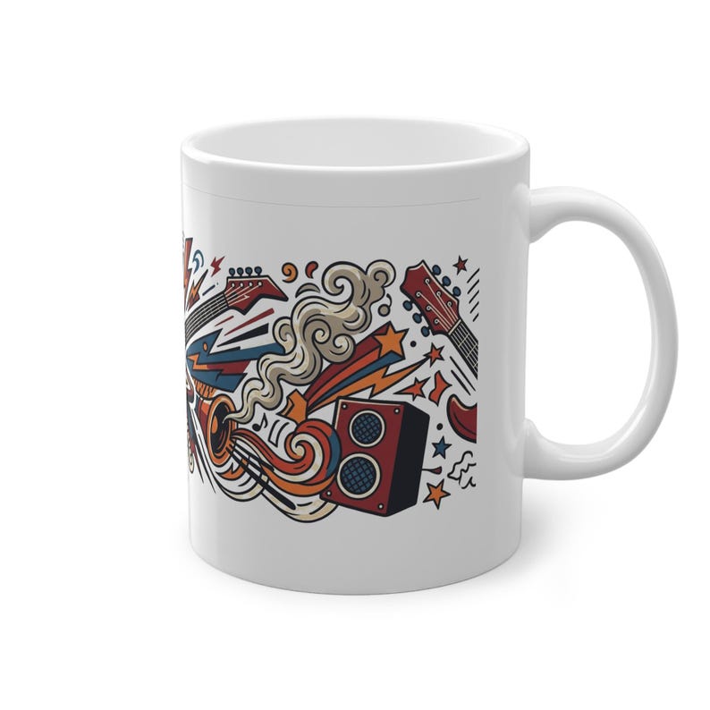 Electric Guitar Rock On - Mug afbeelding 3