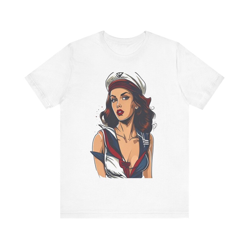 Pinup Sailor Vintage Tattoo - Tshirt image 1