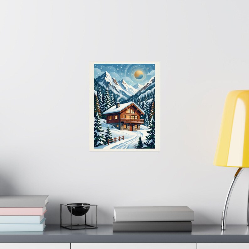 Alpine Chalet In Winter Snow - Poster image 8