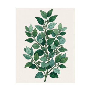 Botanical Eucalyptus Branch - Poster zdjęcie 2