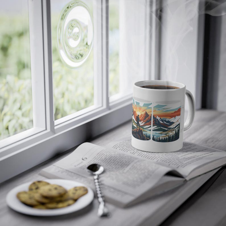 Mountain Sunrise Hiker - Mug image 5
