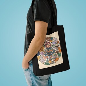 Crazy Cat Lady Tote Bag | Funny Cat Lover Gift Reusable Canvas Bag for Cat Moms imagen 3