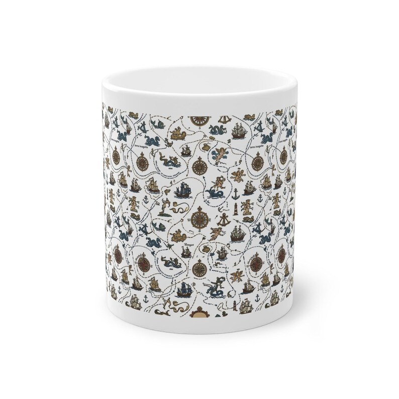 Antique World Map Explorer Routes - Mug immagine 1