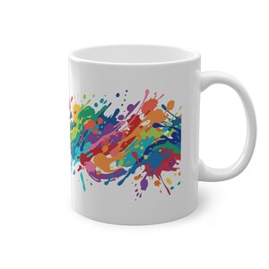 Abstract Paint Splash Colorful - Mug zdjęcie 3