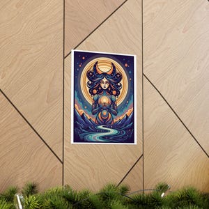 Moon Child Poster, Astrology Wall Art, Celestial Zodiac Print, Moon Phase Decor, Spiritual Room Decor image 5
