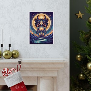 Moon Child Poster, Astrology Wall Art, Celestial Zodiac Print, Moon Phase Decor, Spiritual Room Decor image 7