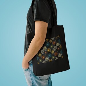 Mid-Century Modern Sunburst Pattern - Tote Bag image 3