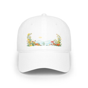 Positive Energy Sun Floral Baseball Cap - Motivational Dad Hat - Good Vibes Sunflower Hat - Inspirational Sun Headwear bild 1