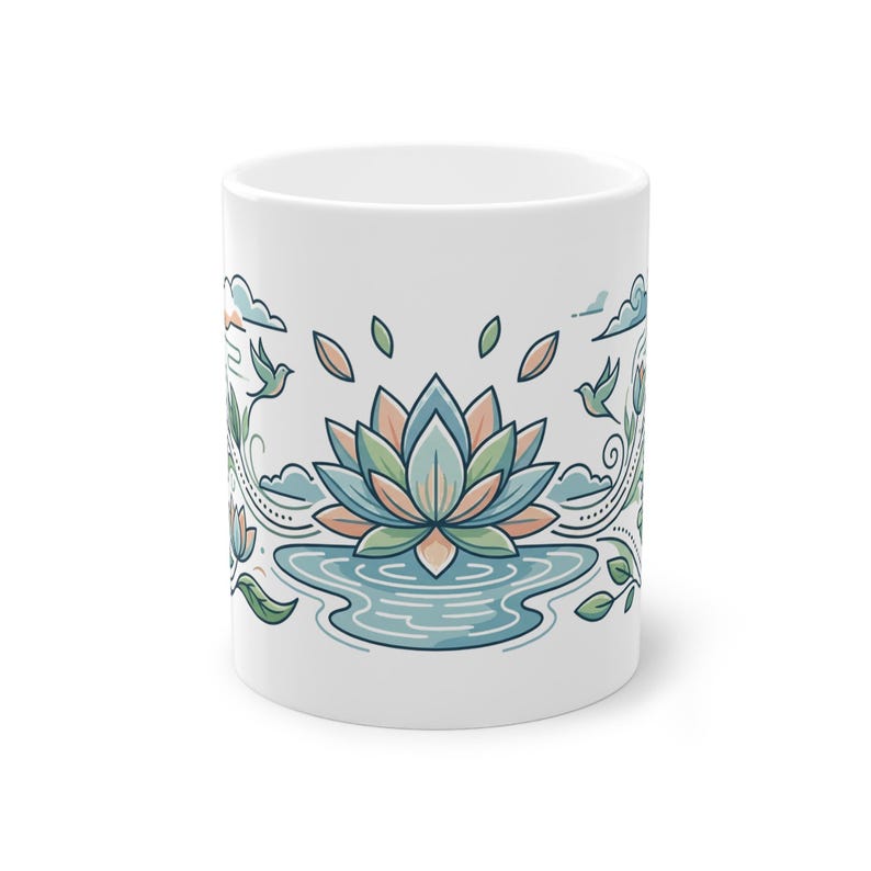 Zen Lotus Flower Mindfulness - Mug zdjęcie 1