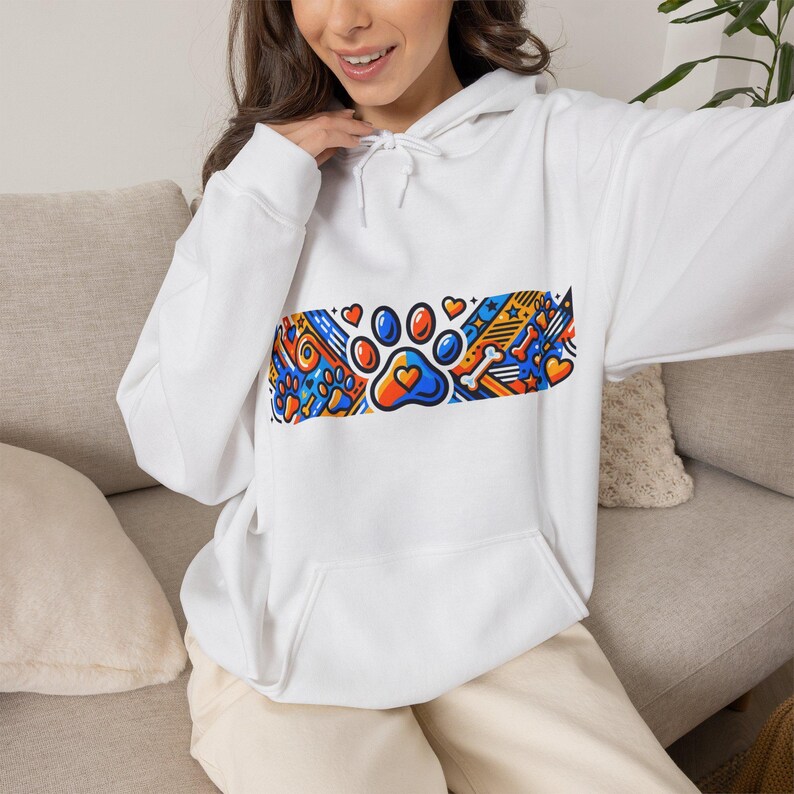 Dog Mom Paw Prints - Hoodie imagem 3