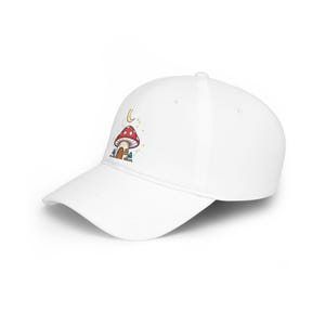 Casquette Baseball Nature Champignon Cottages Lune Croissant Lucioles Forêt Magique Fantaisie Sans Texte Bild 2