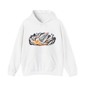 Space Rocket Launching Stars - Hoodie image 1