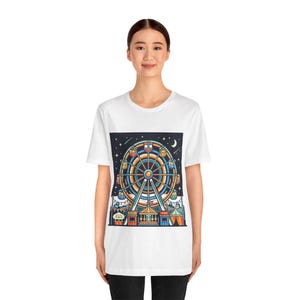 Carnival Ferris Wheel Night Lights - Tshirt image 5