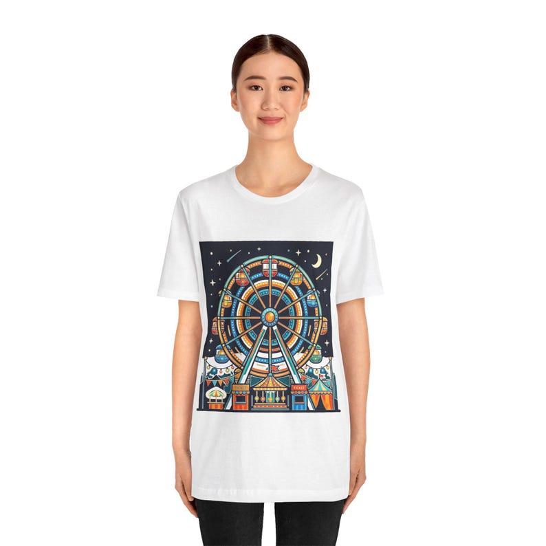 Carnival Ferris Wheel Night Lights - Tshirt image 5