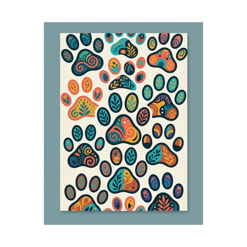 Dog Mom Paw Prints - Poster imagen 2
