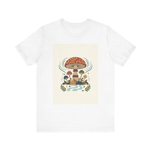 T-Shirt Cottagecore Live Simply Champignon | Tshirt Esthétique Nature Bohème Forêt image 1