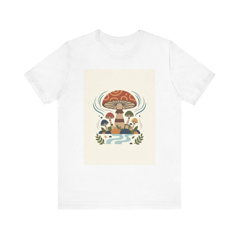 T-Shirt Cottagecore Live Simply Champignon | Tshirt Esthétique Nature Bohème Forêt image 1
