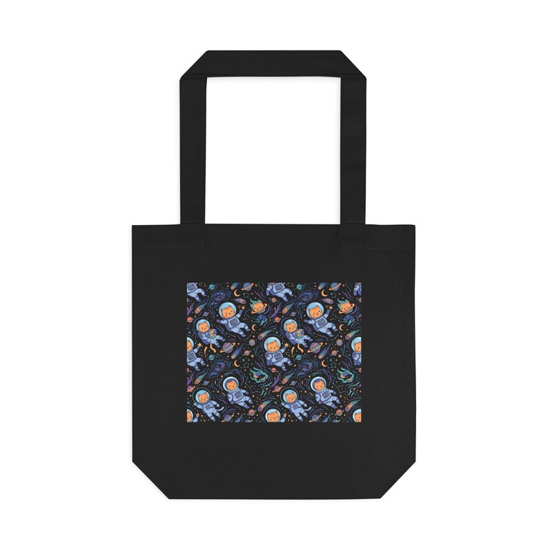 Cosmic Astronaut Cat Exploring Galaxies - Tote Bag imagen 1