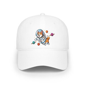Corgi Astronaut Baseball Cap Dog Lover Space Dad Hat Cute Puppy Galaxy Pet Gift image 1