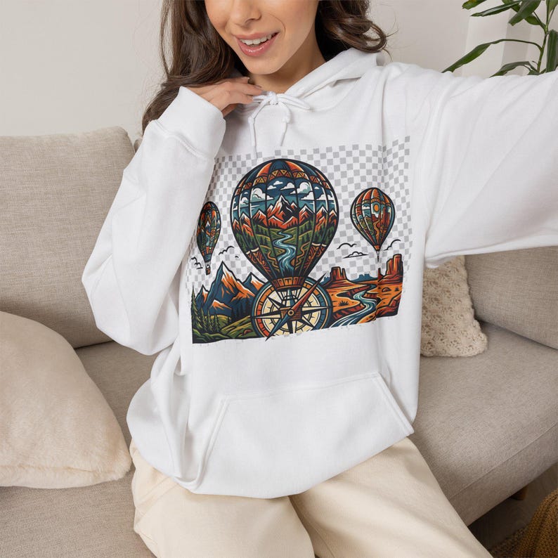 Hot Air Balloon Wanderlust - Hoodie imagem 3