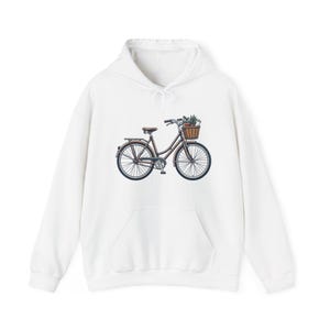 Vintage Bicycle With Basket - Hoodie image 1