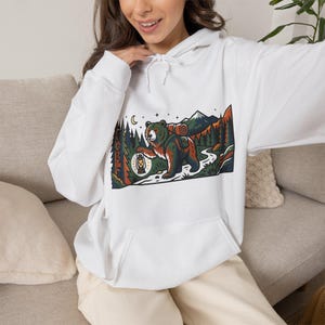 Camping Bear With Lantern - Hoodie Bild 5
