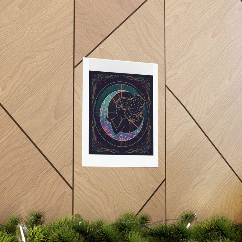Moon Child Astrology Poster, Celestial Wall Art, Zodiac Print, Moon Phase Decor, Spiritual Poster, Boho Moon Nursery Art image 5