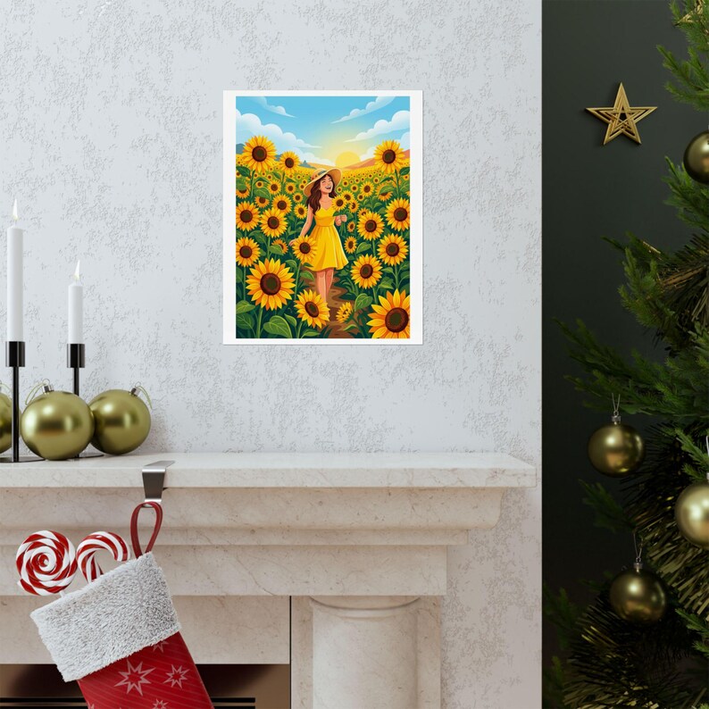 Sunflower Field Happiness - Poster imagem 7
