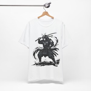 Samurai Warrior Ink Wash Painting - Tshirt image 3