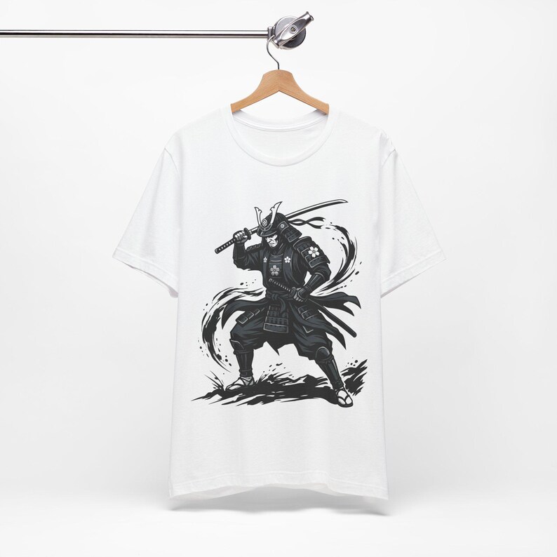Samurai Warrior Ink Wash Painting - Tshirt image 3