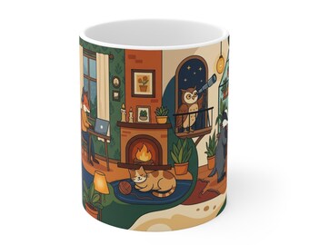 Socially Distanced Since Birth Mug, Funny Introvert Coffee Mug, Introverted Gift, Anti Social Coffee Cup, Work From Home