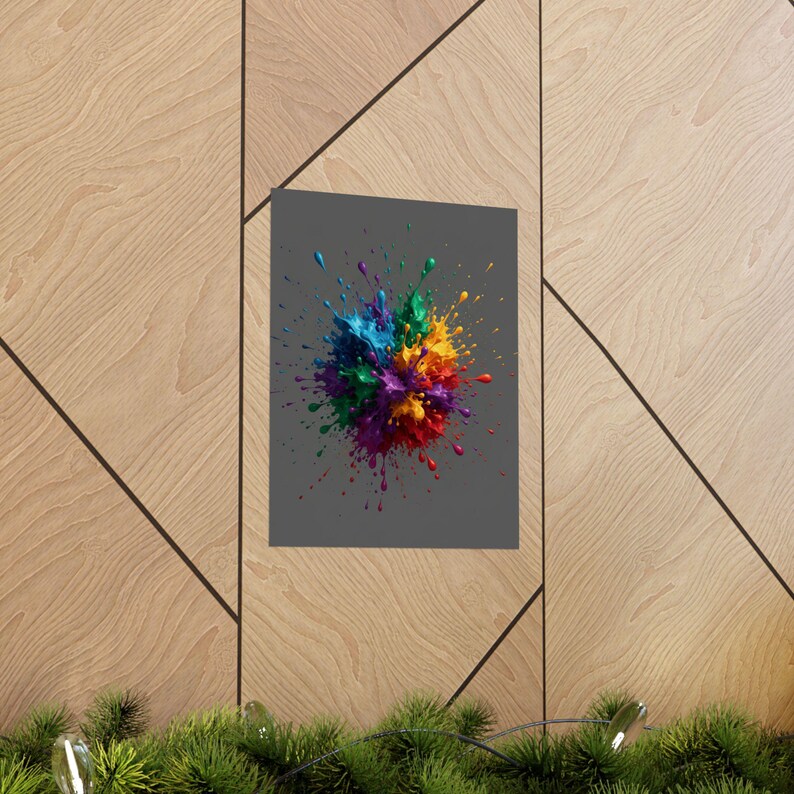 Abstract Color Splash Poster, Modern Wall Art, Vibrant Colorful Painting Print, Contemporary Living Room Decor, Color Bu 画像 5