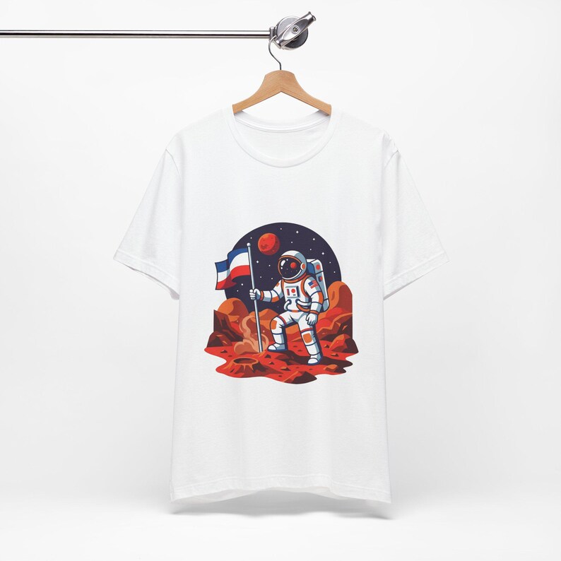 Astronaut Planting Flag On Mars - Tshirt image 3