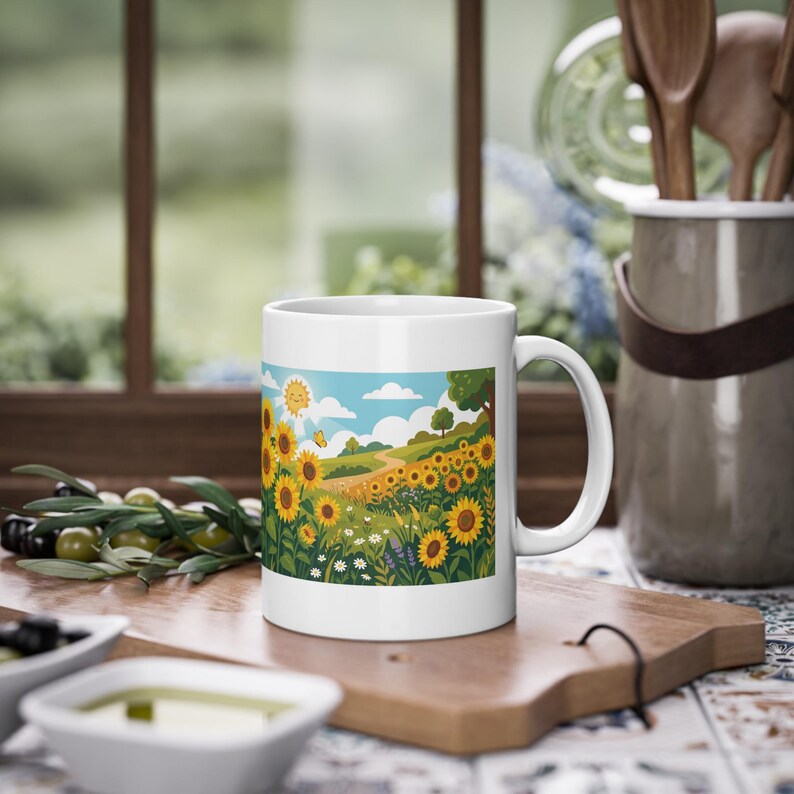 Sunflower Field Happiness - Mug image 4