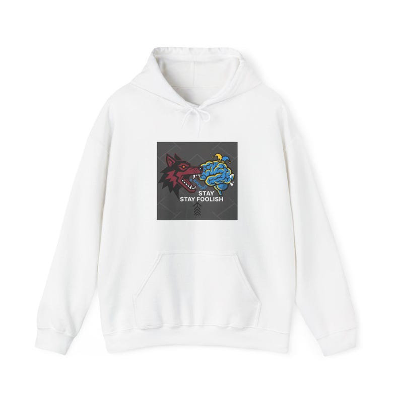 Stay Hungry Stay Foolish Sweatshirt, Motivational Quote Pullover, Inspirational Entrepreneur Gift, Cozy Motivation Appar image 1