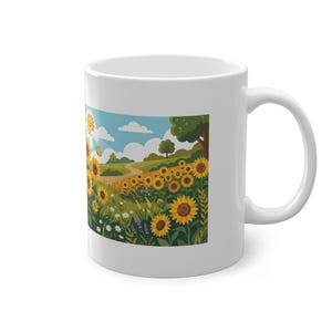 Sunflower Field Happiness - Mug image 3