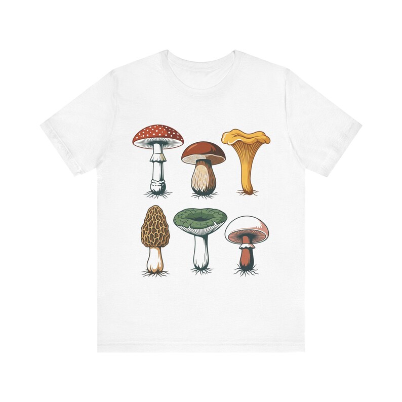 Vintage Botanical Mushroom Chart - Tshirt image 1