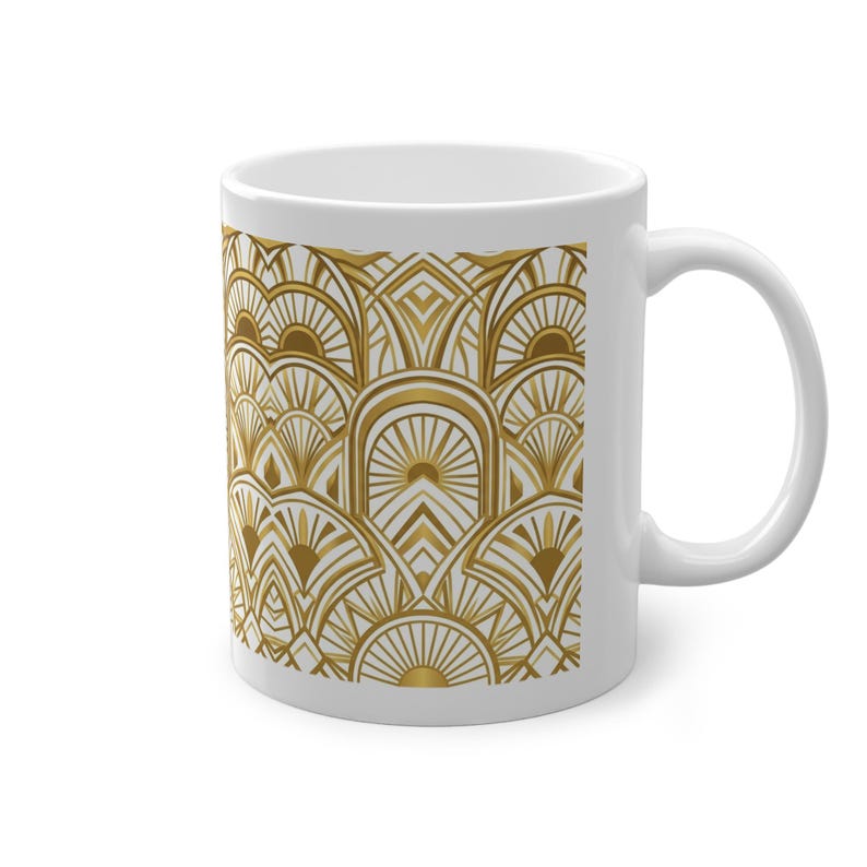 Art Deco Golden Geometry 1920S - Mug image 3