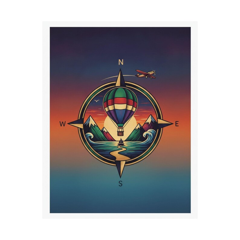 Adventure Awaits Poster | Travel Wall Art | Wanderlust Typography Print | Adventure Decor image 2