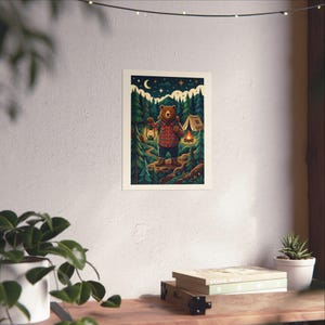 Camping Bear With Lantern - Poster image 6